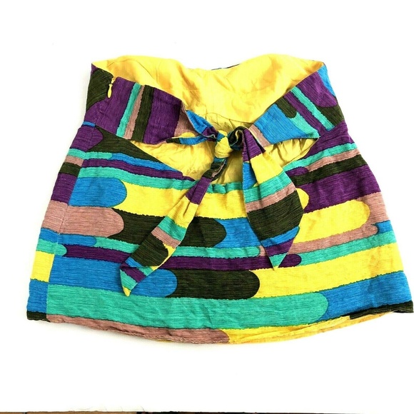 TIBI size 0 Silk Blend Geometric Tube Top Lined - Picture 3 of 7